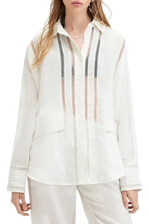 AllSaints Jade Linen Shirt Ecru White