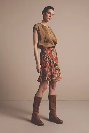 Summum Woman Skirt Patchwork Rouge