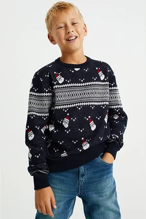 WE Fashion Knitted Pullover Navy Blue
