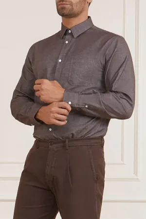 Guess GUESS Charles Italian Coll Brown/white Formal Shirt