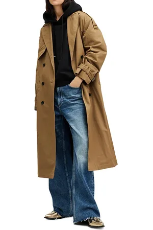 AllSaints Wyatt Trench Brown