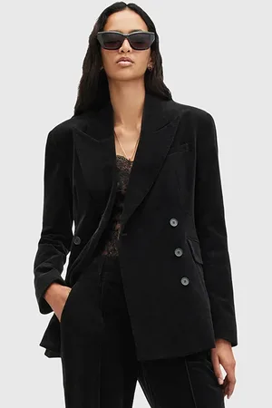 AllSaints Sevenh Cord Blazer Black