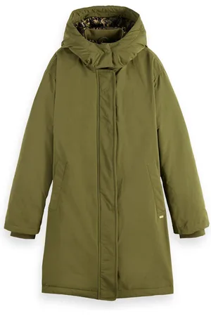 Scotch&Soda Water Repellent Parka With Repreve® Filling Dark Olive