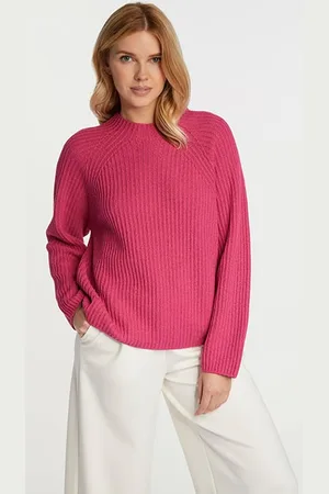 Rich & Royal Rib Crew Neck Recycled Pink Power