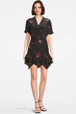 AllSaints Frankie Nila Dress Dark Khaki Green