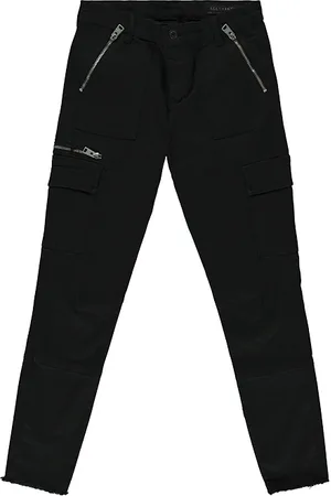 AllSaints Duran Zip Skinny Car Black