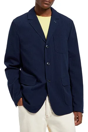 Scotch&Soda Unconstructed Seersucker Blaze Navy Blue