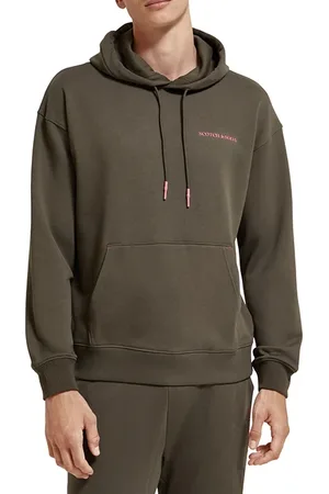 Scotch&Soda Unisex Organic Cotton Hoodie Dark Taupe