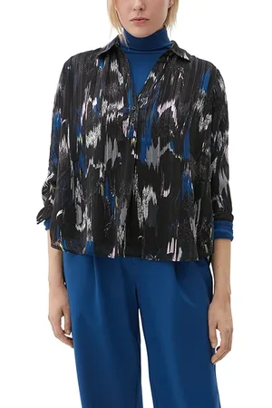 QS by s.Oliver Blouses Grey/black