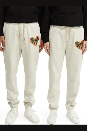 Scotch&Soda Born To Love Unisex Jogger Pant Off White Melange