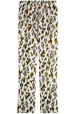 Scotch&Soda Nina - Mid-rise Tapered Jogger Brushed Ikat Army Green