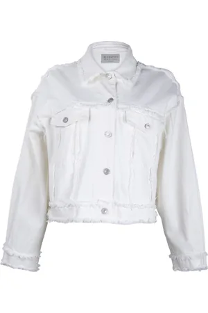 AllSaints Claude Fray Jacket Cream White