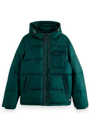 Scotch&Soda Hooded Puffer Jacket Space Green