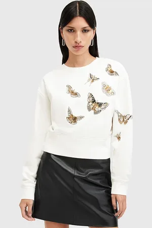 AllSaints Separo Diana Sweat Chalk White