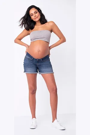 Séraphine Denim Maternity Shorts Blue