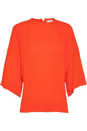 FORTE FORTE Forte Forte Eco Friendly Viscose Georgette Oversized T-shirt Orange