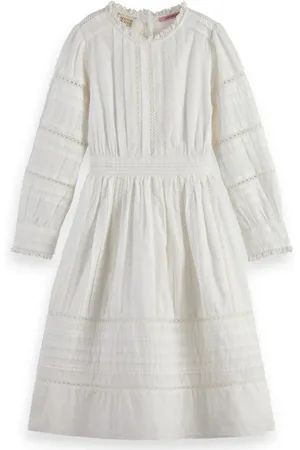 Scotch&Soda Long-sleeved Ceremonial Dress Off White