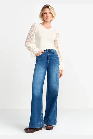 Rich & Royal Lace Mat Mix Layering Longsleeve Pearl White