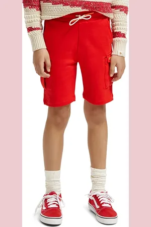 Scotch&Soda Cargo Sweatshorts In Organic Cotton Radio Red