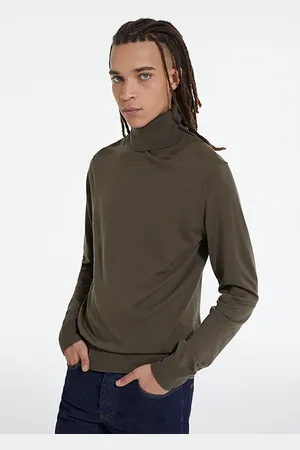 The Kooples Turtle Neck Pul With Collar Detail Algue
