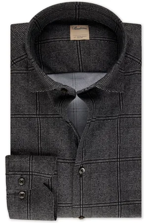 Stenströms Jersey Shirt, Slimline Black Check