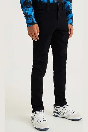 WE Fashion 5-pocket Mid Waist Black