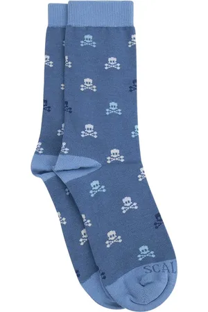 SCALPERS Skull Color Socks Kids Blue