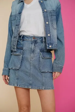 Geisha Jeans Skirt Stonewash Denim