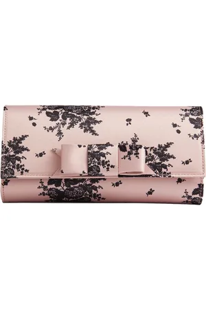 LK Bennett Daphne Clutch Bag Floral Pink