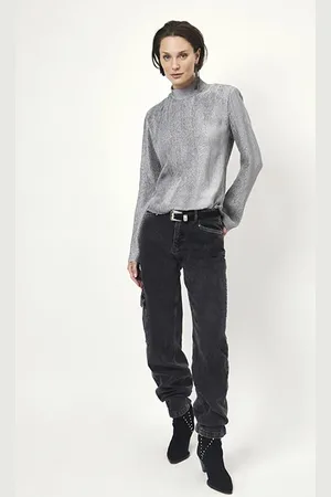 Dante 6 Liz Turtleneck Top Grey Cloud