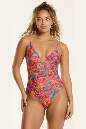 Shiwi Ladies Rowy Swimsuit Groovy Love Orange Sun Groovy Love