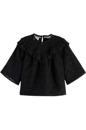 Scotch&Soda Voluminous Broderie Anglaise Top Black