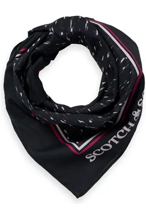 Scotch&Soda Printed Scarf In Organic Cotton Ikat Rain