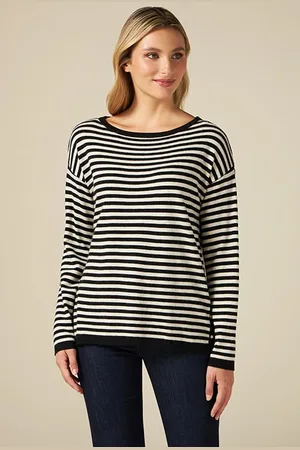 Oltre Striped Cashmere Blend Sweater