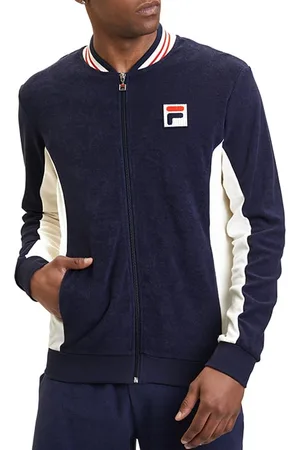Fila Settanta Towelling Jacket Black Iris-antique White