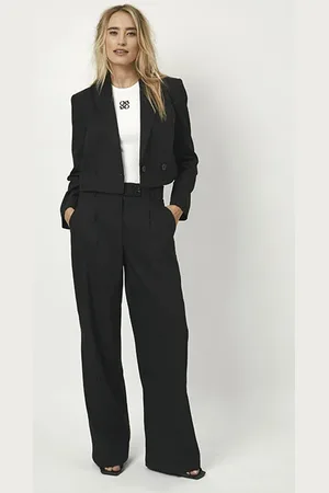 Dante 6 Acedia Cropped Linen Blazer Raven