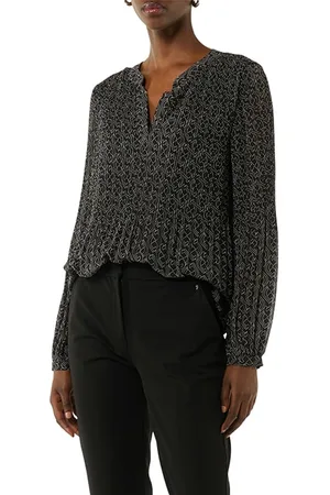 Comma, Blouses Grey/black