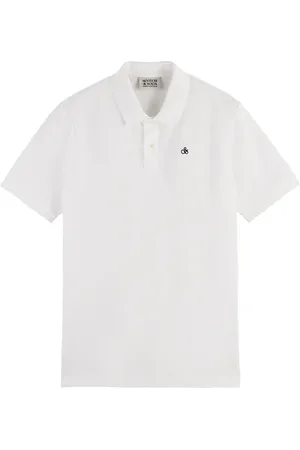 Scotch&Soda Essentials - Organic Cotton Pique Polo White