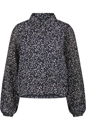 ANOTHER LABEL Macy Dot Shirt L/s Night Sky Dot