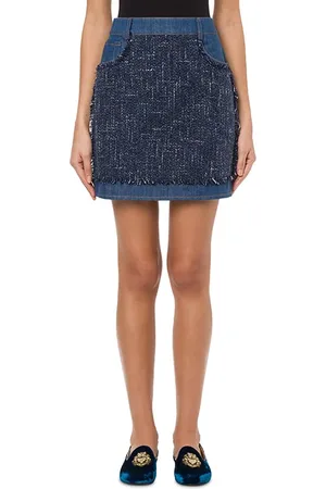 Moschino Denim Miniskirt And Contemporary Mat Mat Blue
