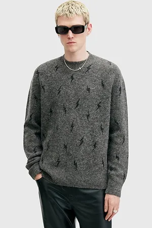 AllSaints Zap Crew Charcoal/black