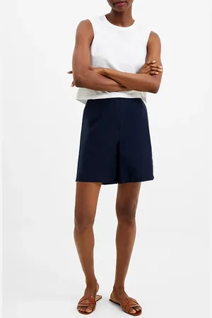 French Connection Alania Lyocell Blend Short Blue