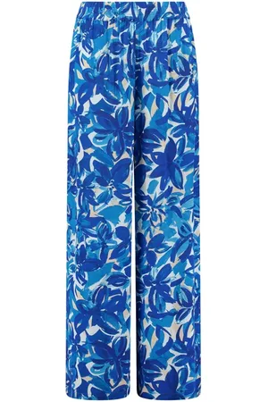 Shiwi Tobago Trousers Painted Flower Sports Blue Sports Blue