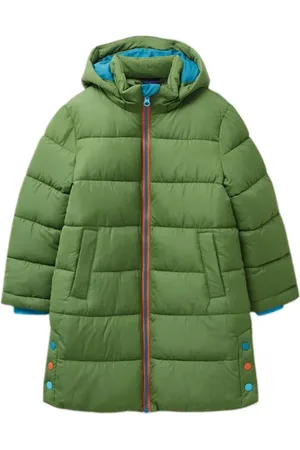 White Stuff Longline Quilted Puffer Jacket Mid Teal