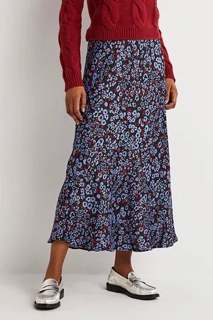 Boden Satin Bias-cut Midi Skirt Mul