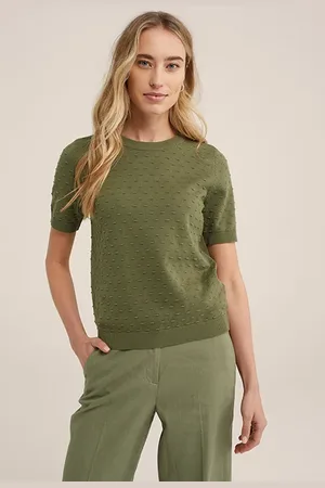WE Fashion Knitted Pullover Olive Green