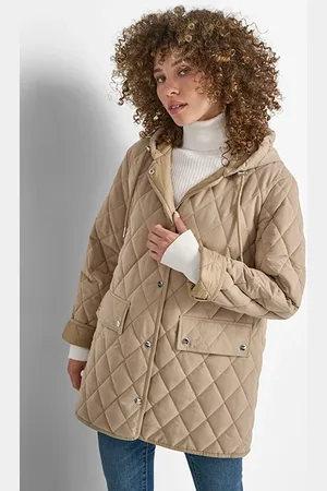 DKNY Bttndwn Quilt Jkt Classic Khk
