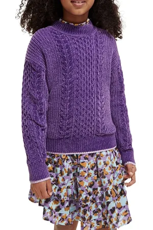 Scotch&Soda Chenille Cable Knit Pullover Party Purple