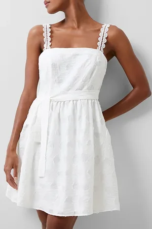 French Connection Freya Organza Burnout Dress White