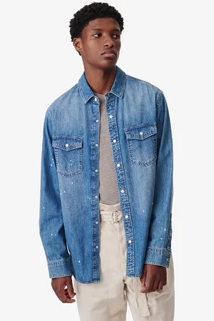 IRO Kiro Denim Jacket In Mid Blue Used